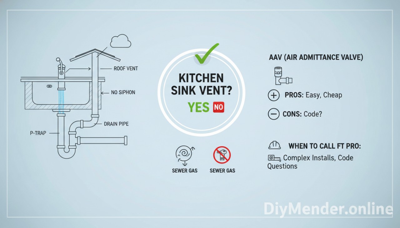 does kitchen sink need a vent explained for homeowners