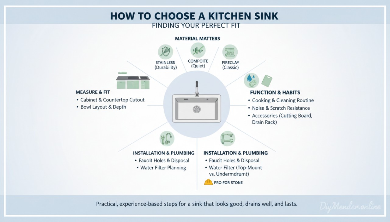 How to Choose a Kitchen Sink: Materials, Size, and Fit