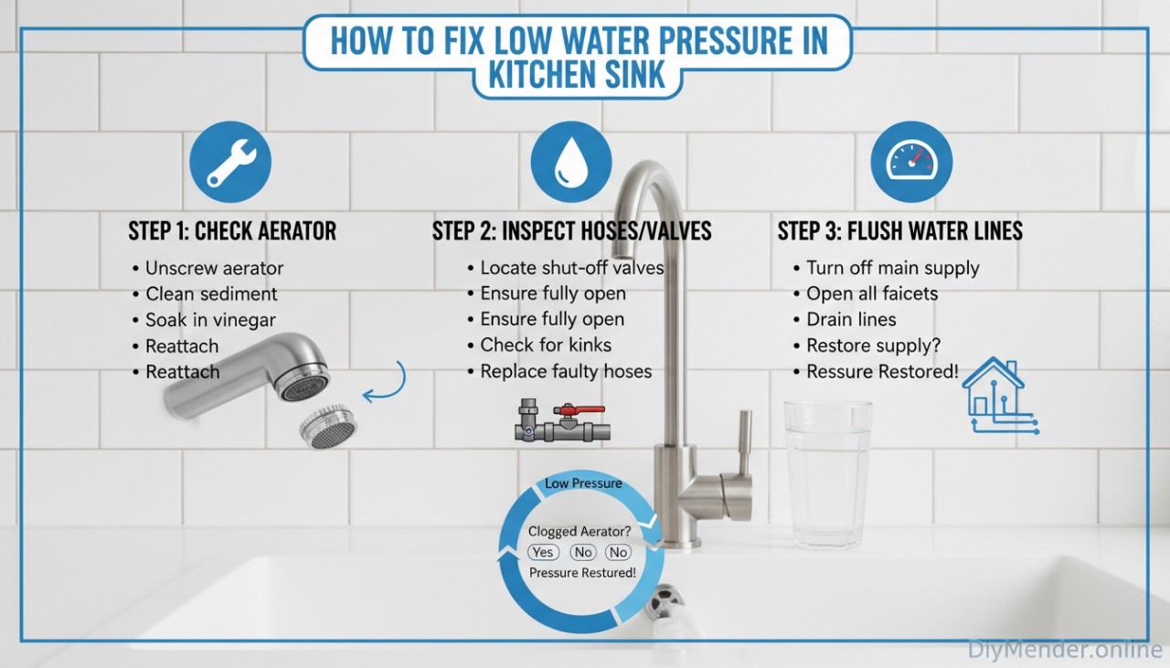 How to Fix Low Water Pressure in Kitchen Sink