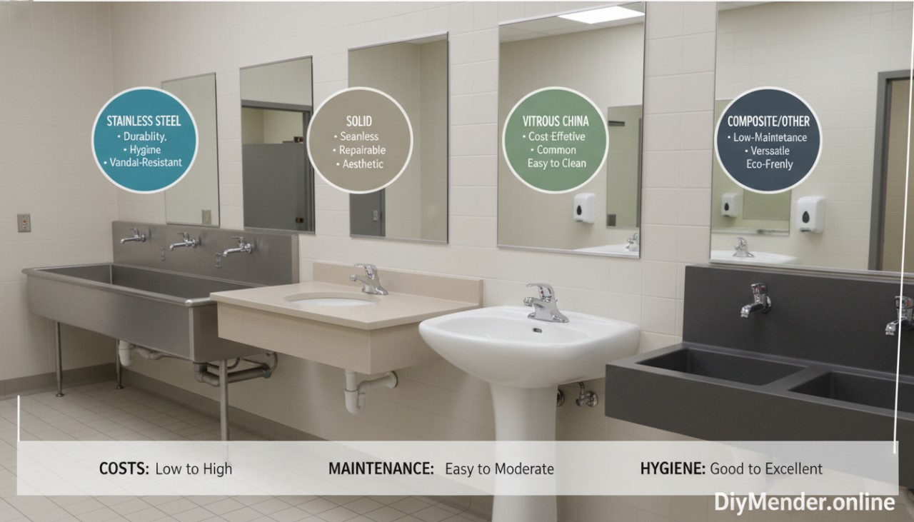 What Are School Bathroom Sinks Made Out Of? Materials Explained