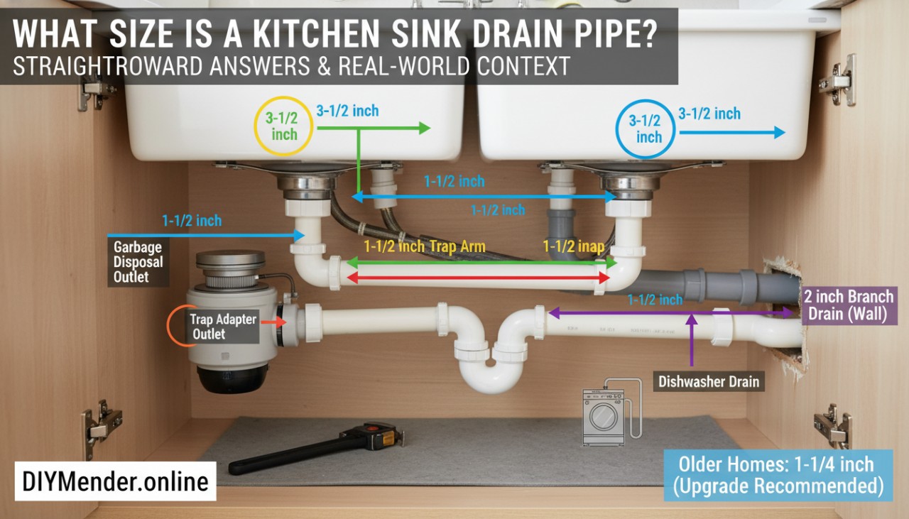 What Size Is a Kitchen Sink Drain Pipe? A Clear Guide